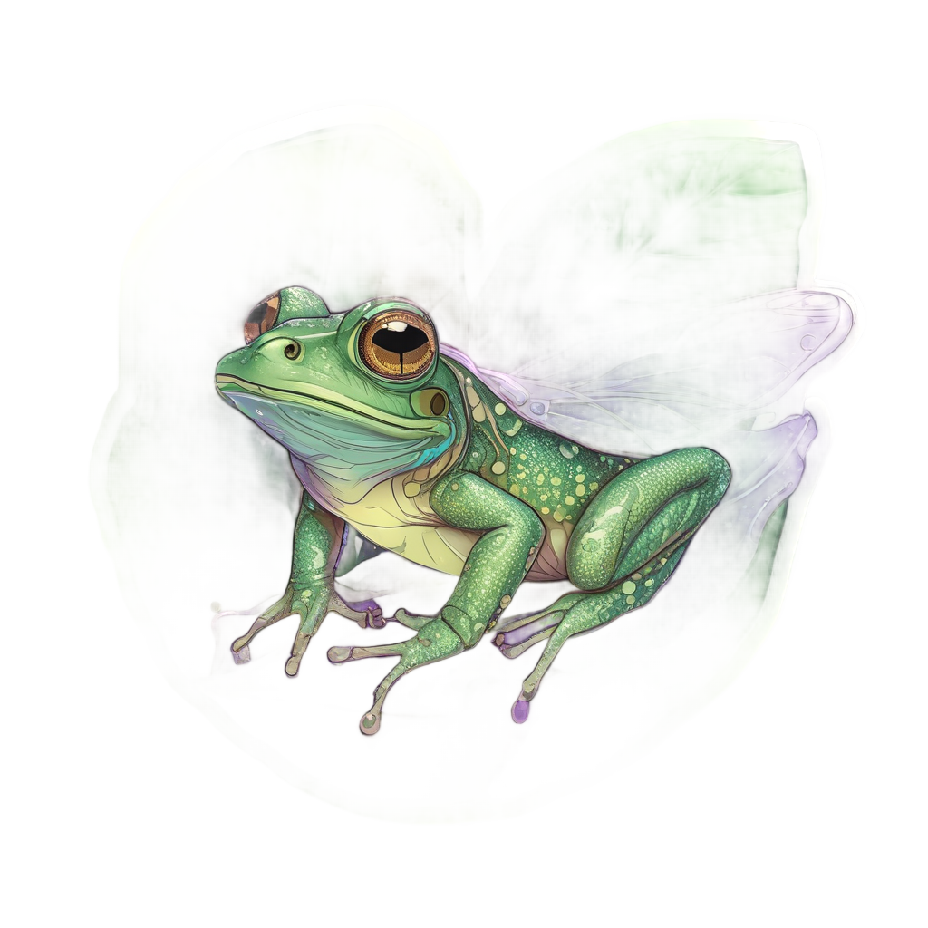 Fairy Frog with Wings — reptiles stickers