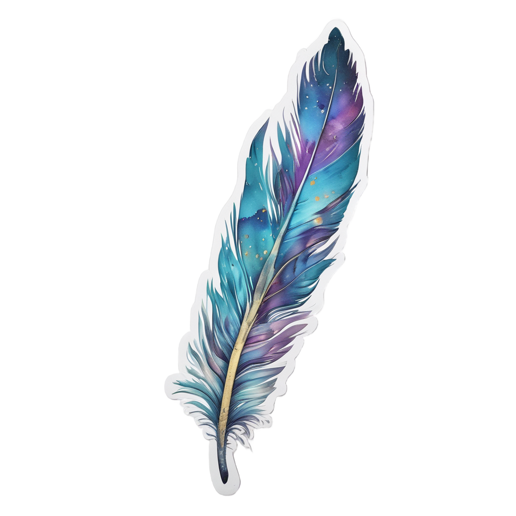 Feather Arch Drift — boho nursery stickers