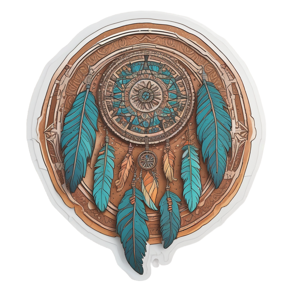 Feather Rainbow Wanderer — boho nursery stickers