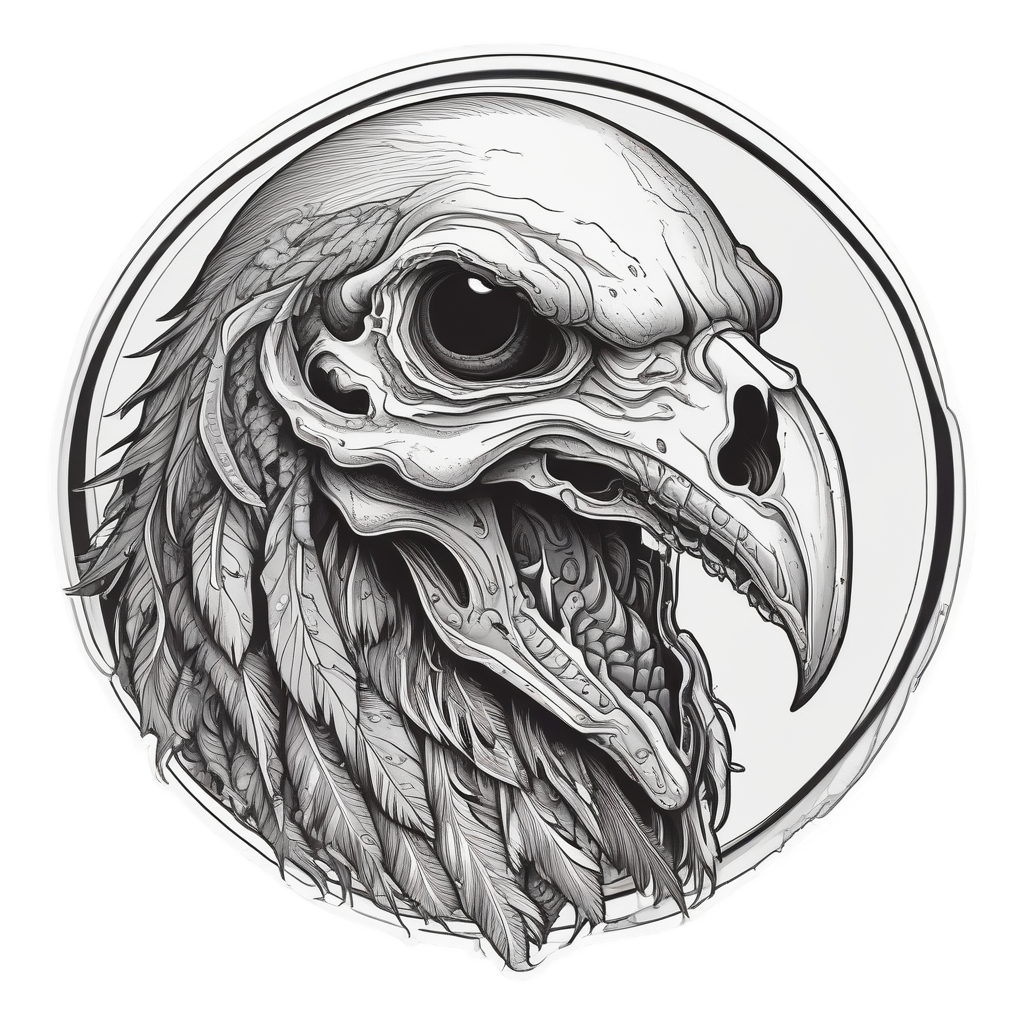 Feathered Death Whisper — reaper skull stickers