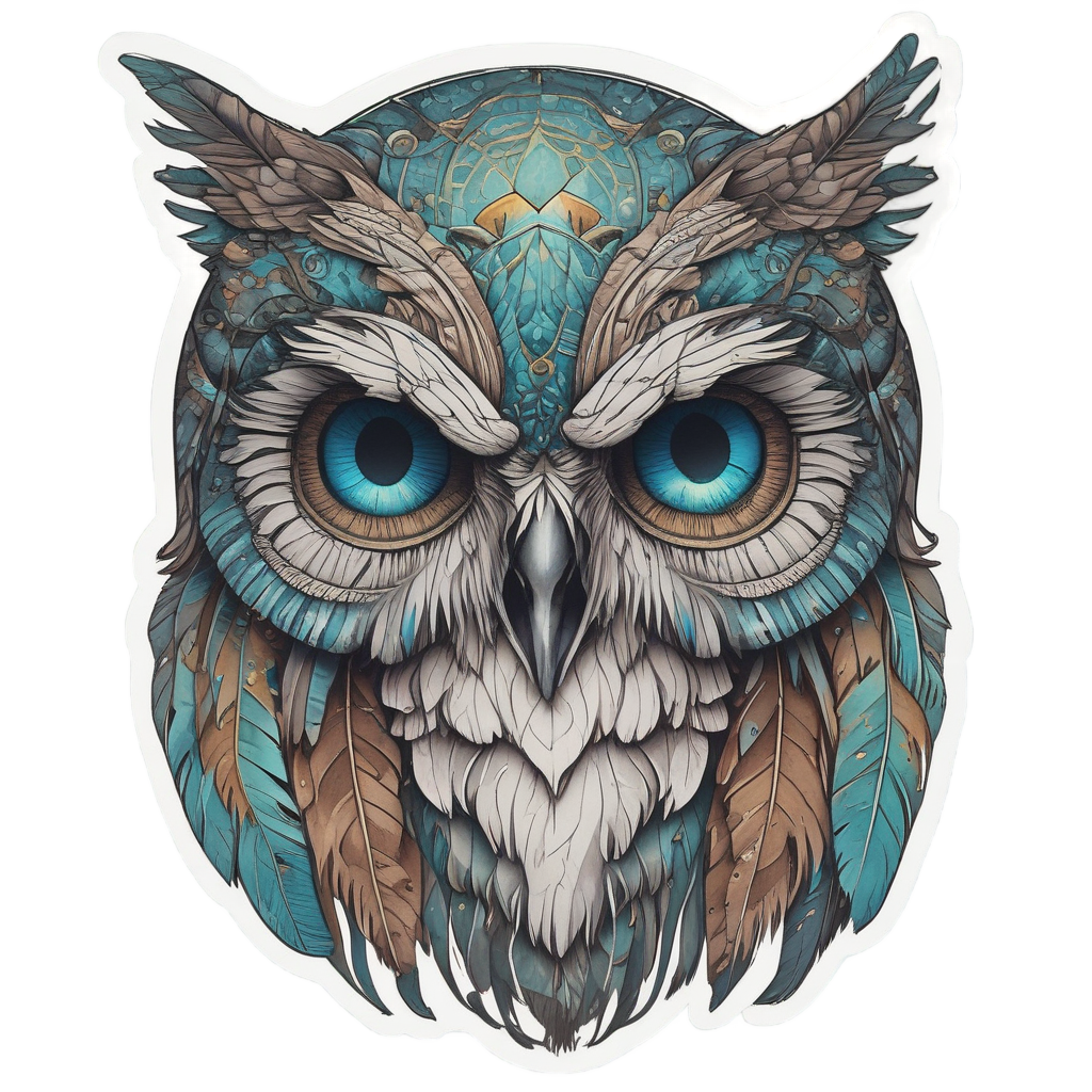Feathered Shaman's Gaze — war-paint skull stickers