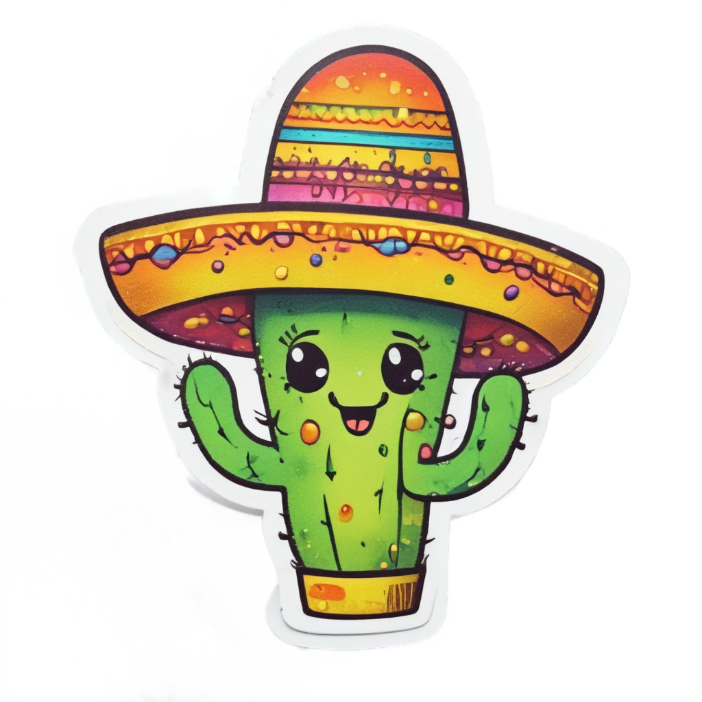 Fiesta Cactus Dancer — boho nursery stickers