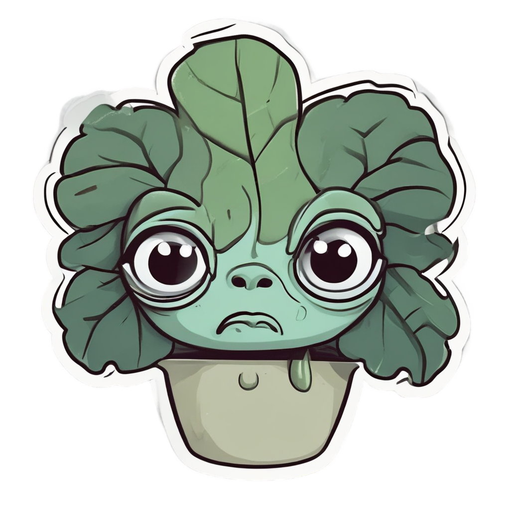 Fig Leaf Crying Tears — houseplants stickers