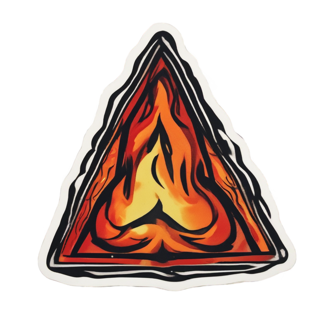 Fire and Flames — warning signage stickers