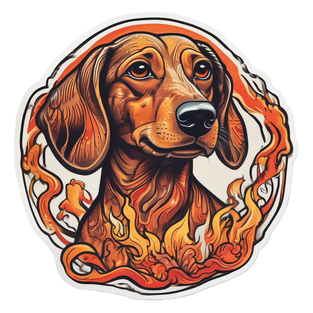 Fire Breather Weiner — dogs stickers