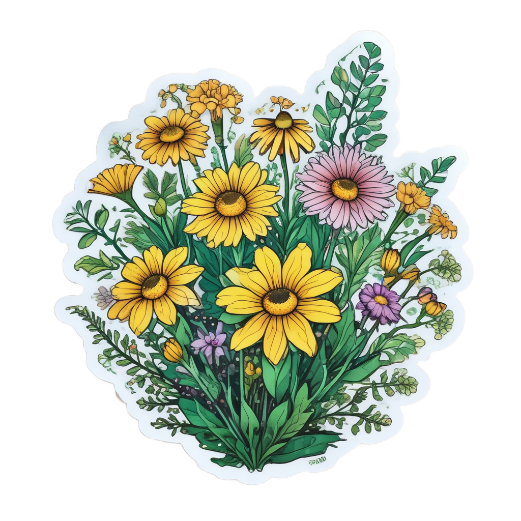Firefly Glow Bouquet — floral stickers