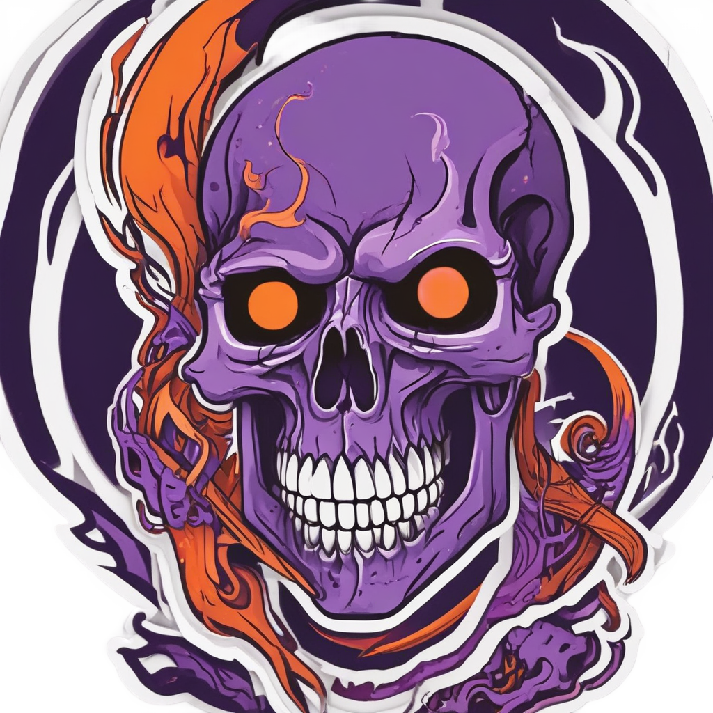 Flame Scythe Skull Reaper — reaper skull stickers