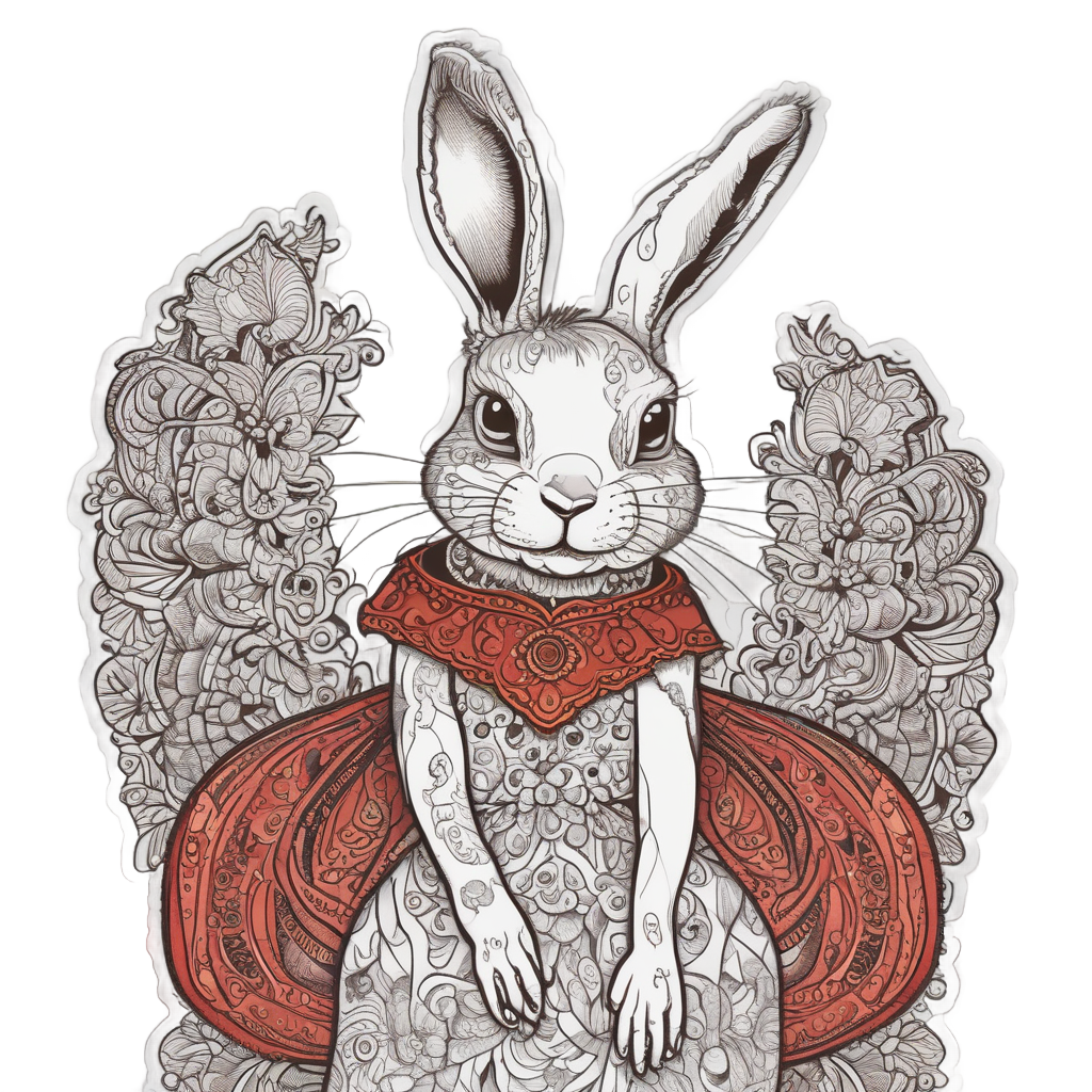 Flamenco Dancer Bunny — farm nursery stickers