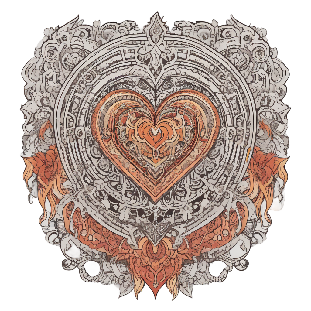 Flaming Heart Arch — boho nursery stickers