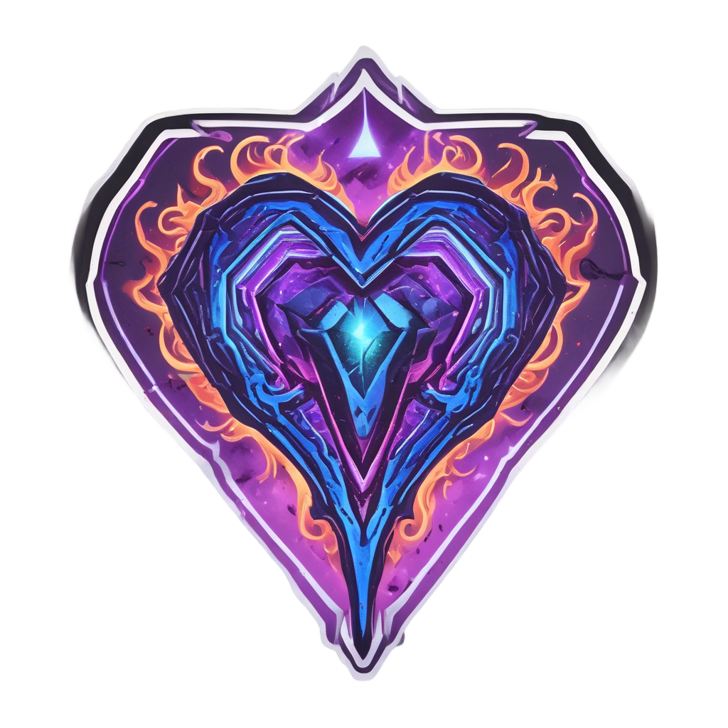 Flaming Heart Warning — warning signage stickers