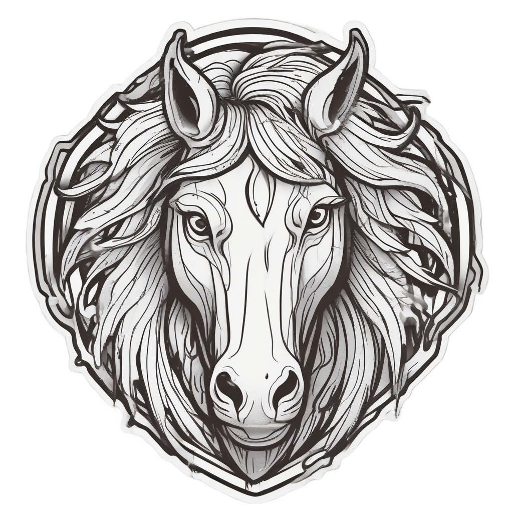 Flaming War Horse — horses stickers