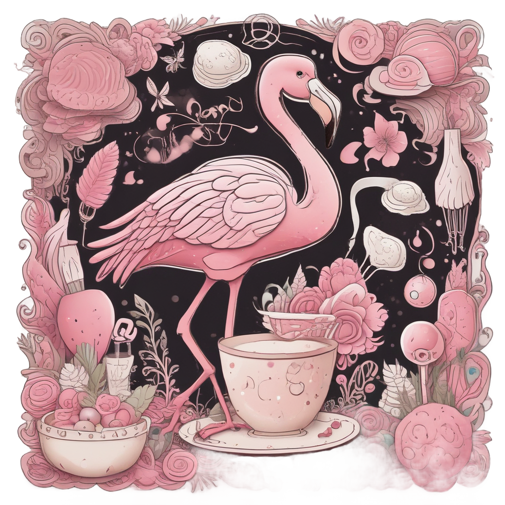 Flamingo Chef Hat — birds stickers
