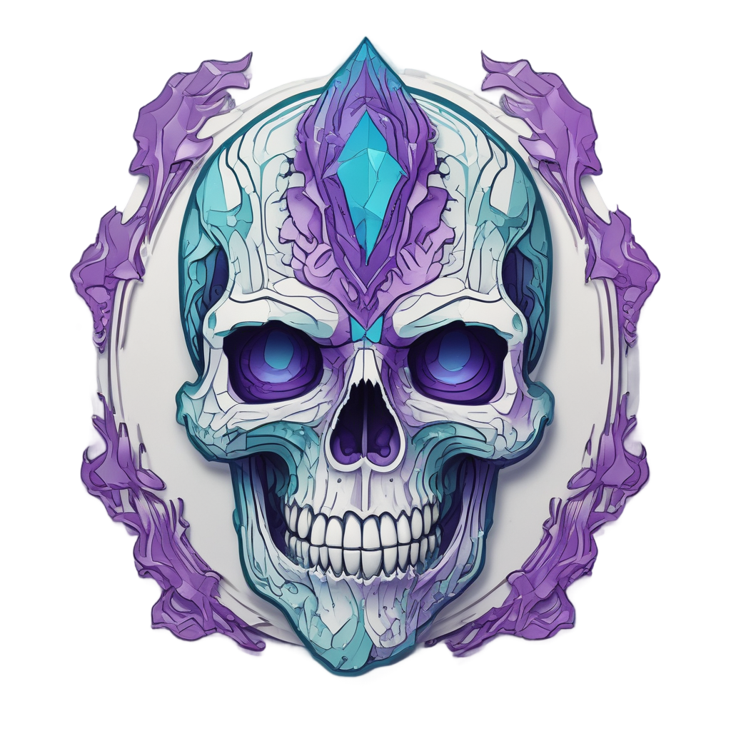Floating Crystal Skull — crystals & healing stickers