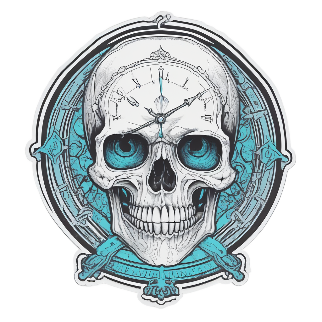 Floating Skull Time — reaper skull stickers
