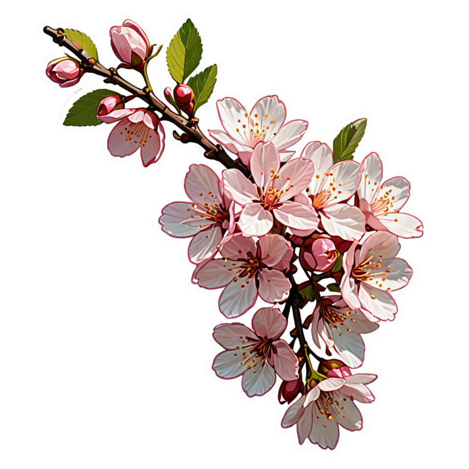 Cherry Blossom (holographic) — floral stickers