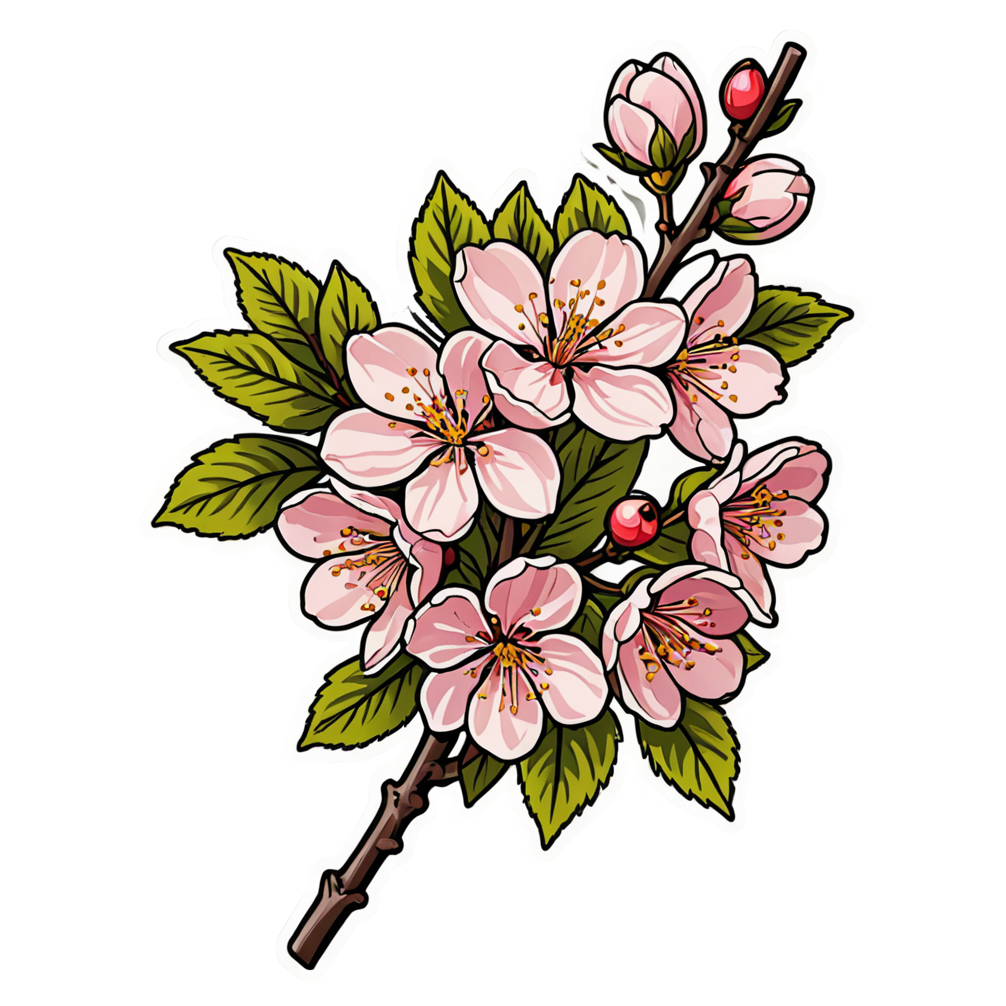 Cherry Blossom (tattoo) — floral stickers