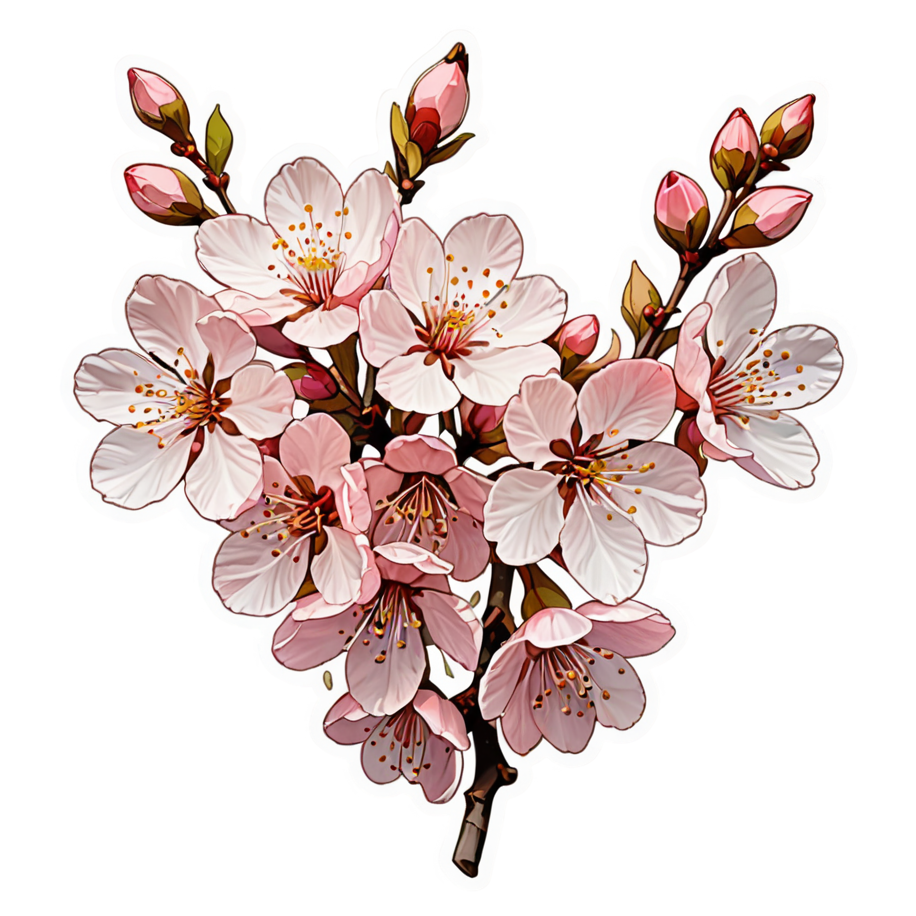 Cherry Blossom (watercolor) — floral stickers
