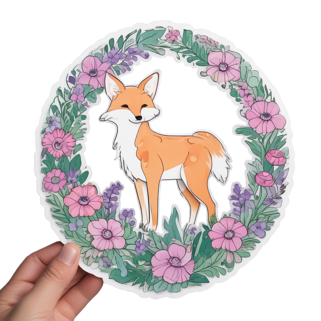 Floral Garland Arch — boho nursery stickers