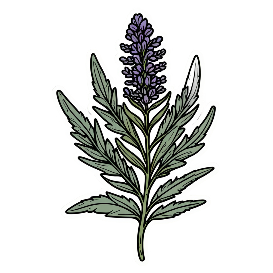 Lavender Sprig (tattoo) — floral stickers