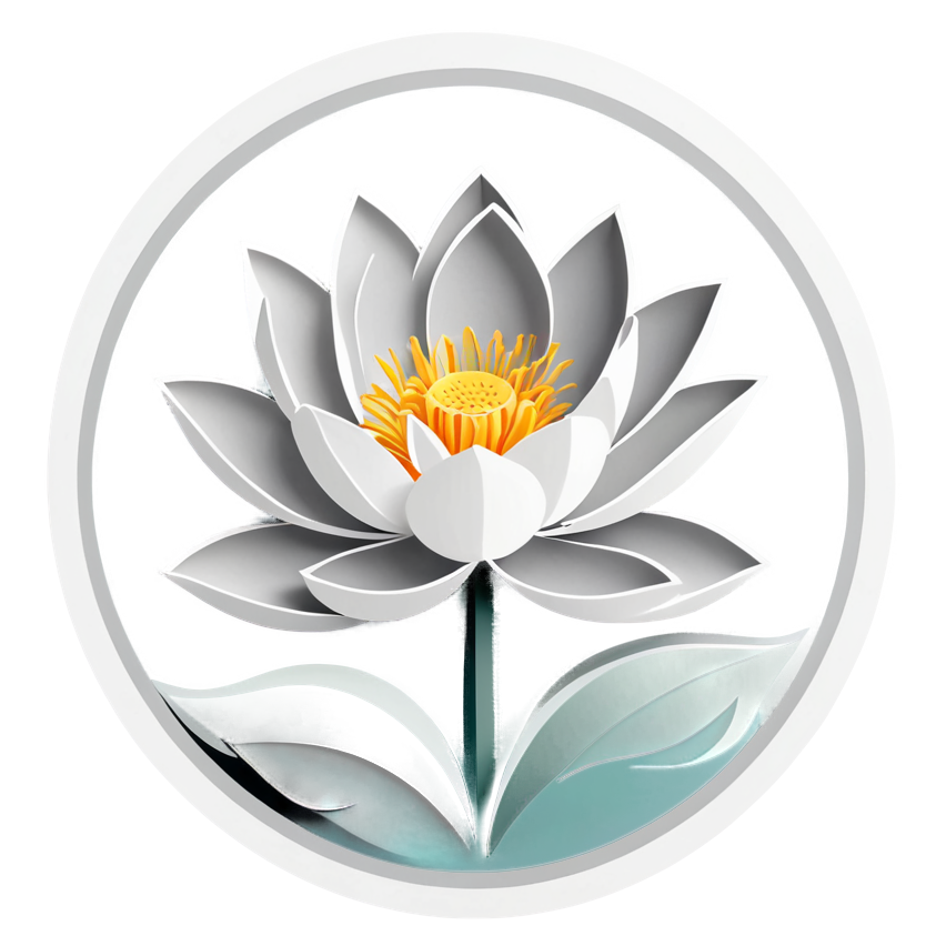 Lotus (papercut) — floral stickers