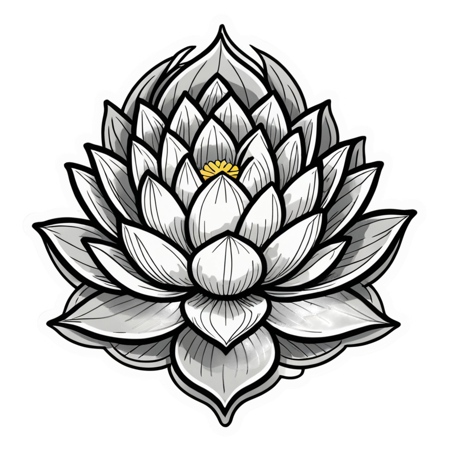 Lotus (tattoo) — floral stickers