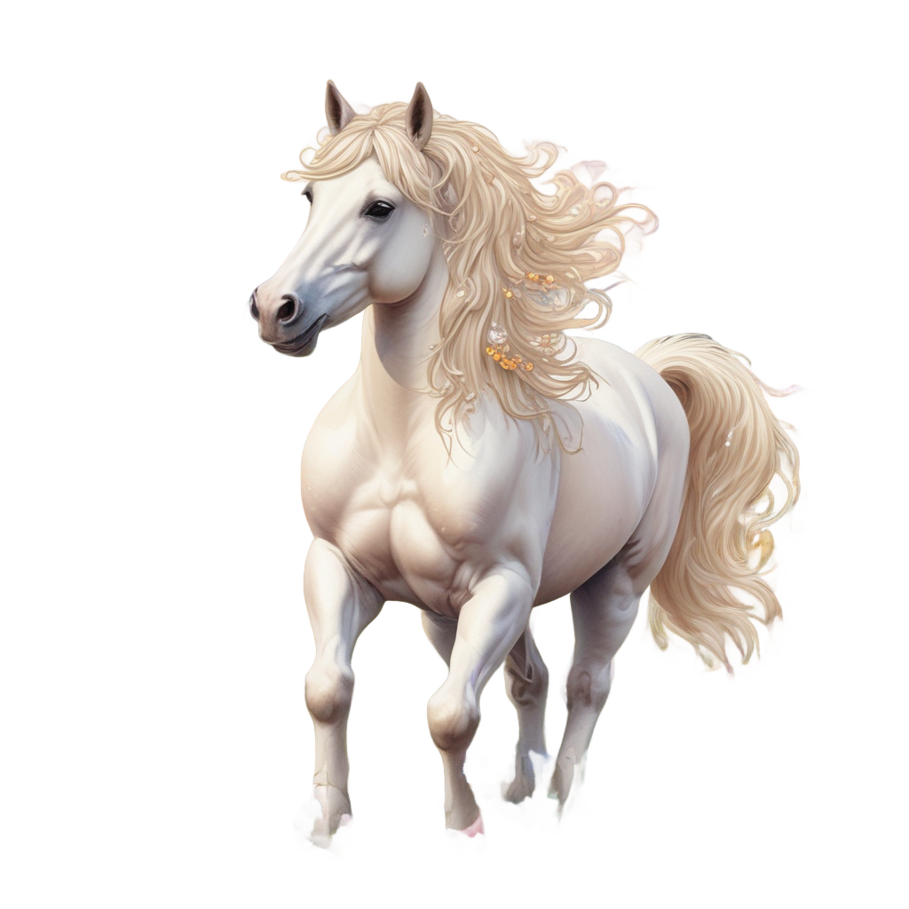 Floral Pony Meadow Dance — horses stickers