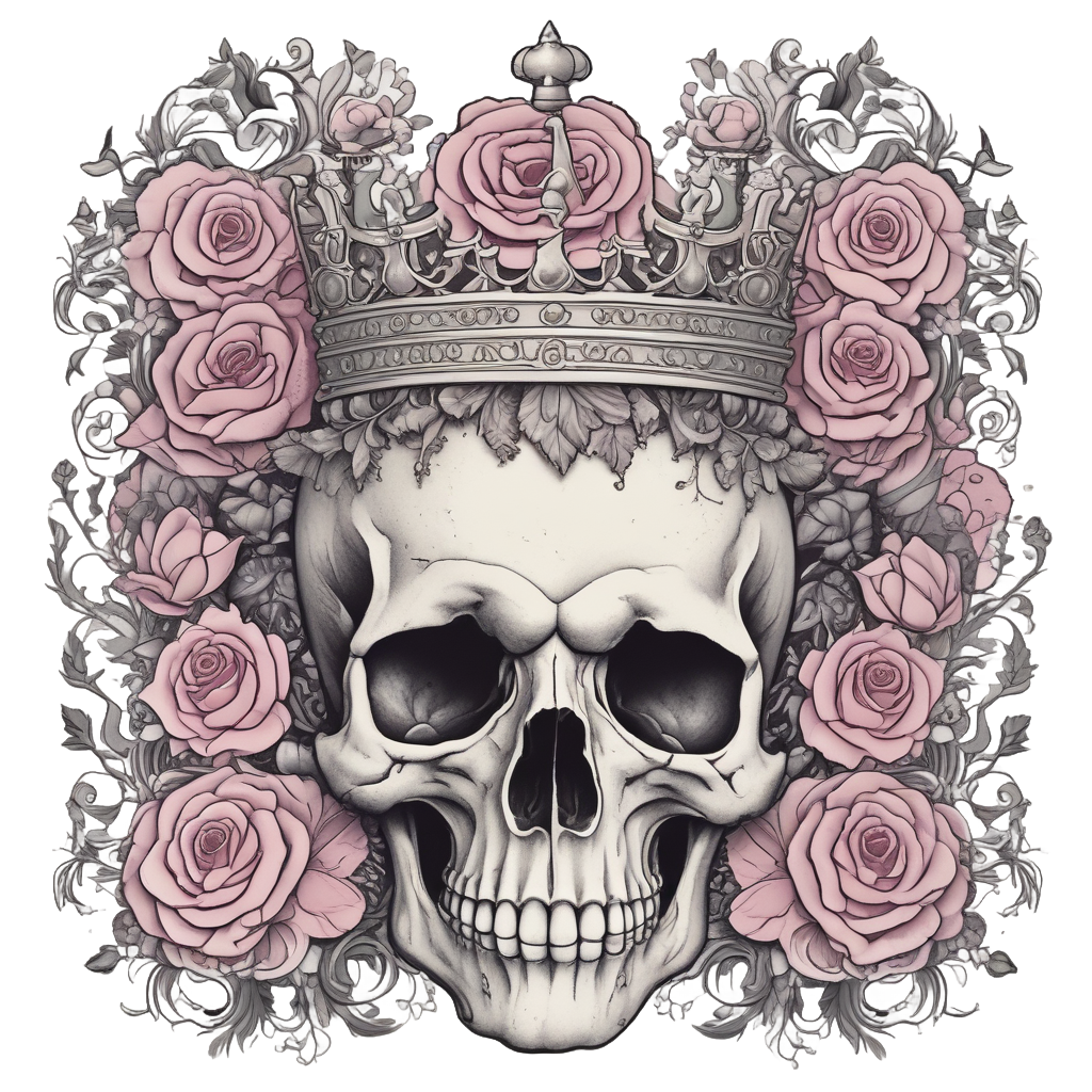 Floral Remembrance — floral skull stickers