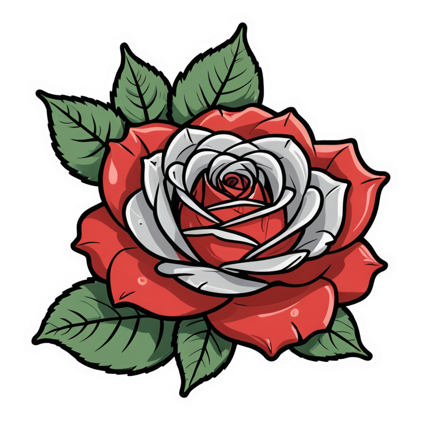 Single Rose (kawaii) — kawaii stickers