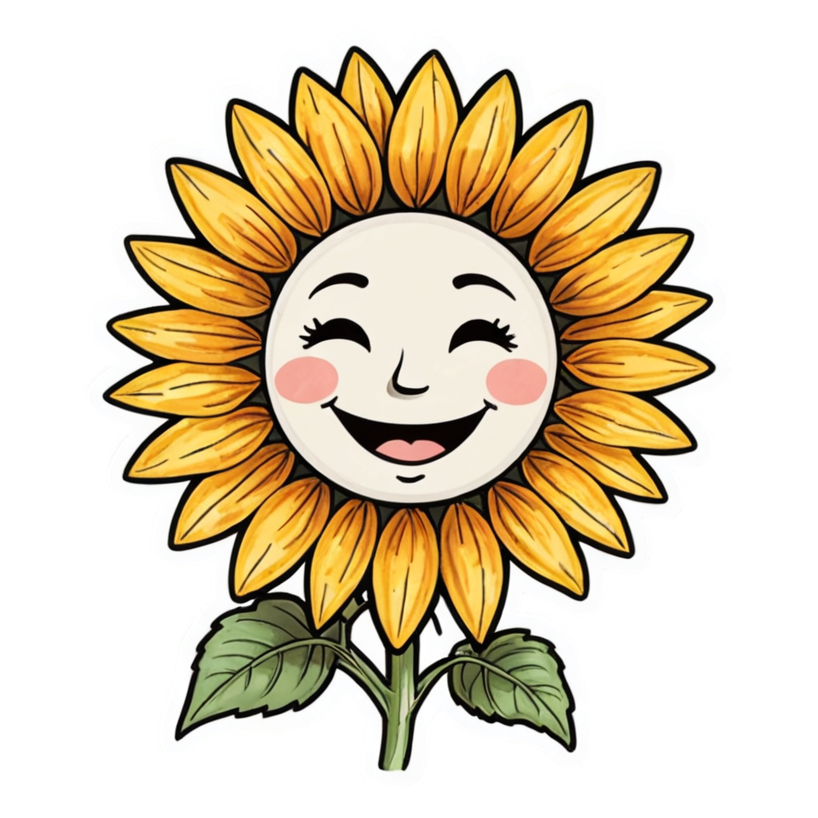 Sunflower (watercolor) — floral stickers