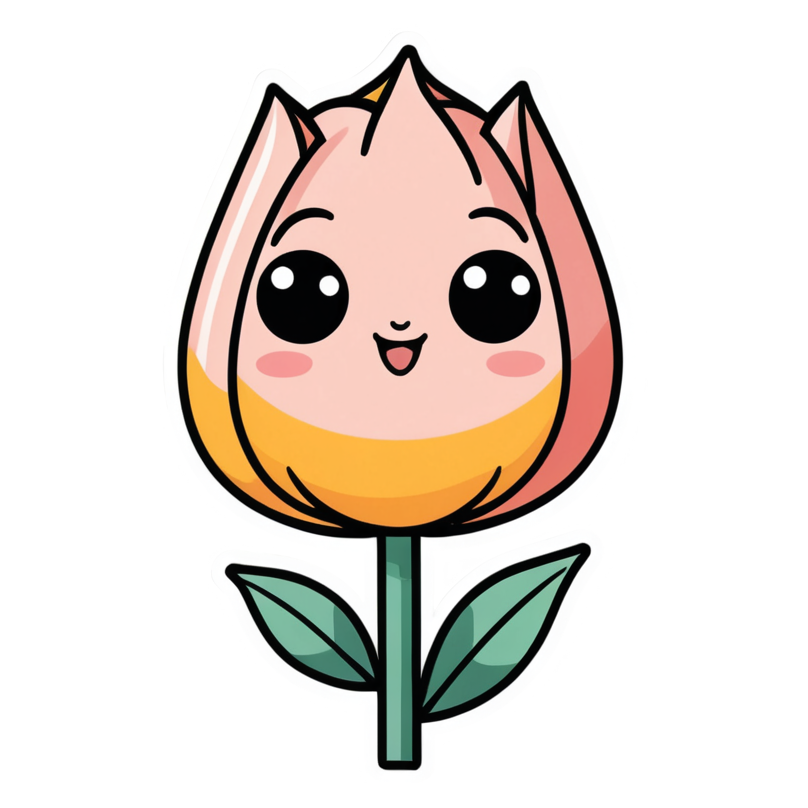 Tulip (kawaii) — kawaii stickers