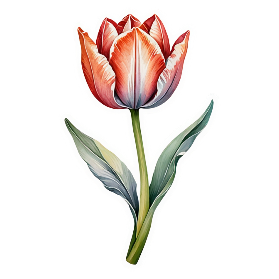Tulip (watercolor) — floral stickers