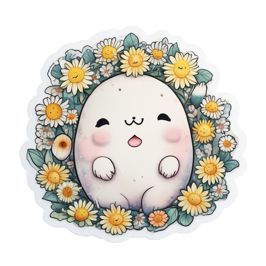 Flower Crown Flop — pastel blobs stickers