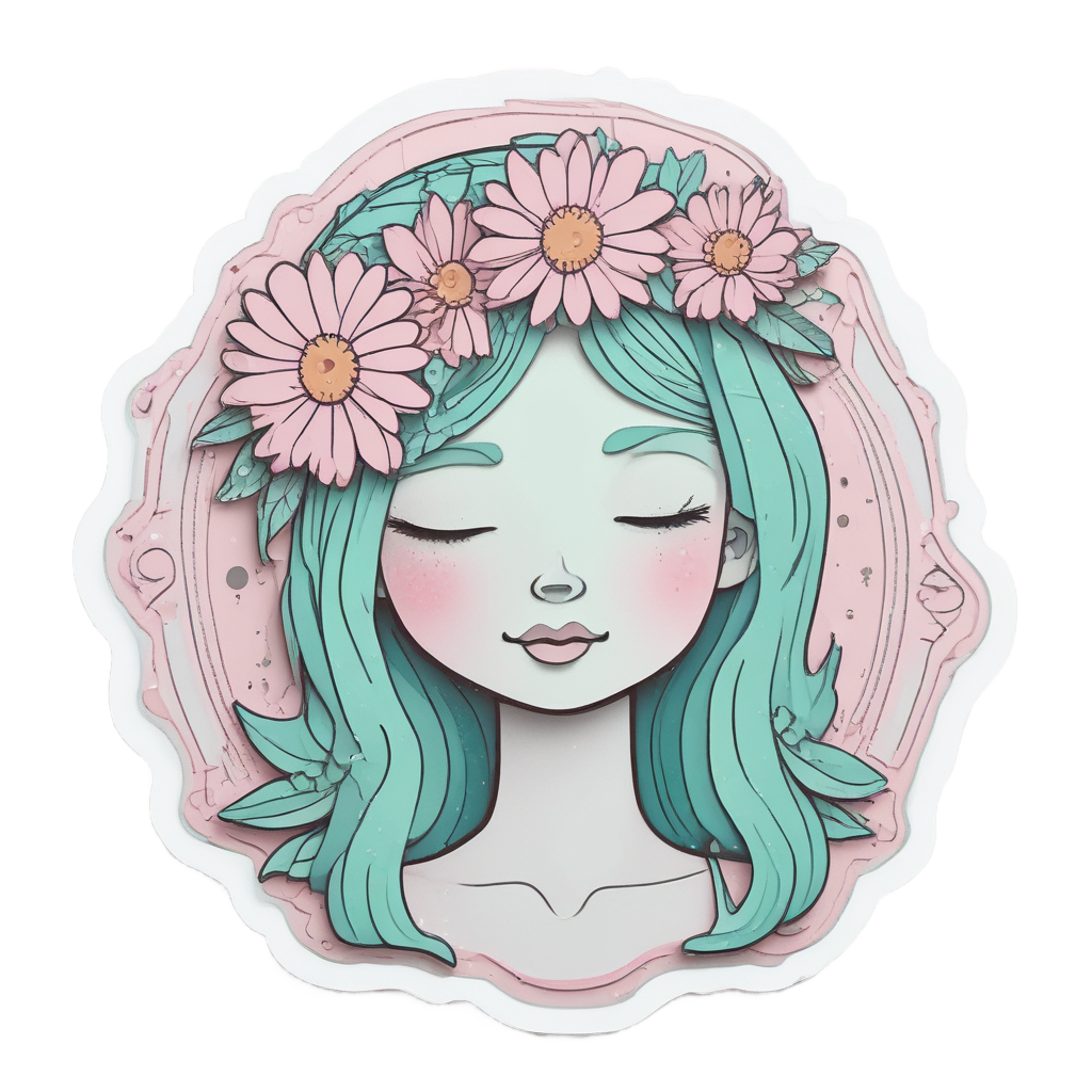 Flower Power Bolt — floral stickers