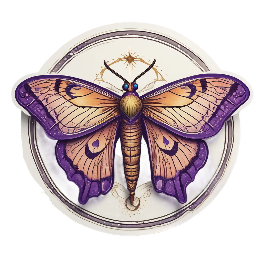 Flying Through a Telescope Lens — insects stickers