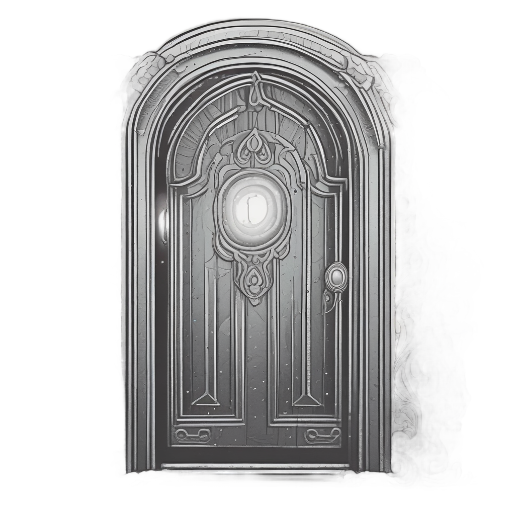 Foggy Cabin Door — horror stickers
