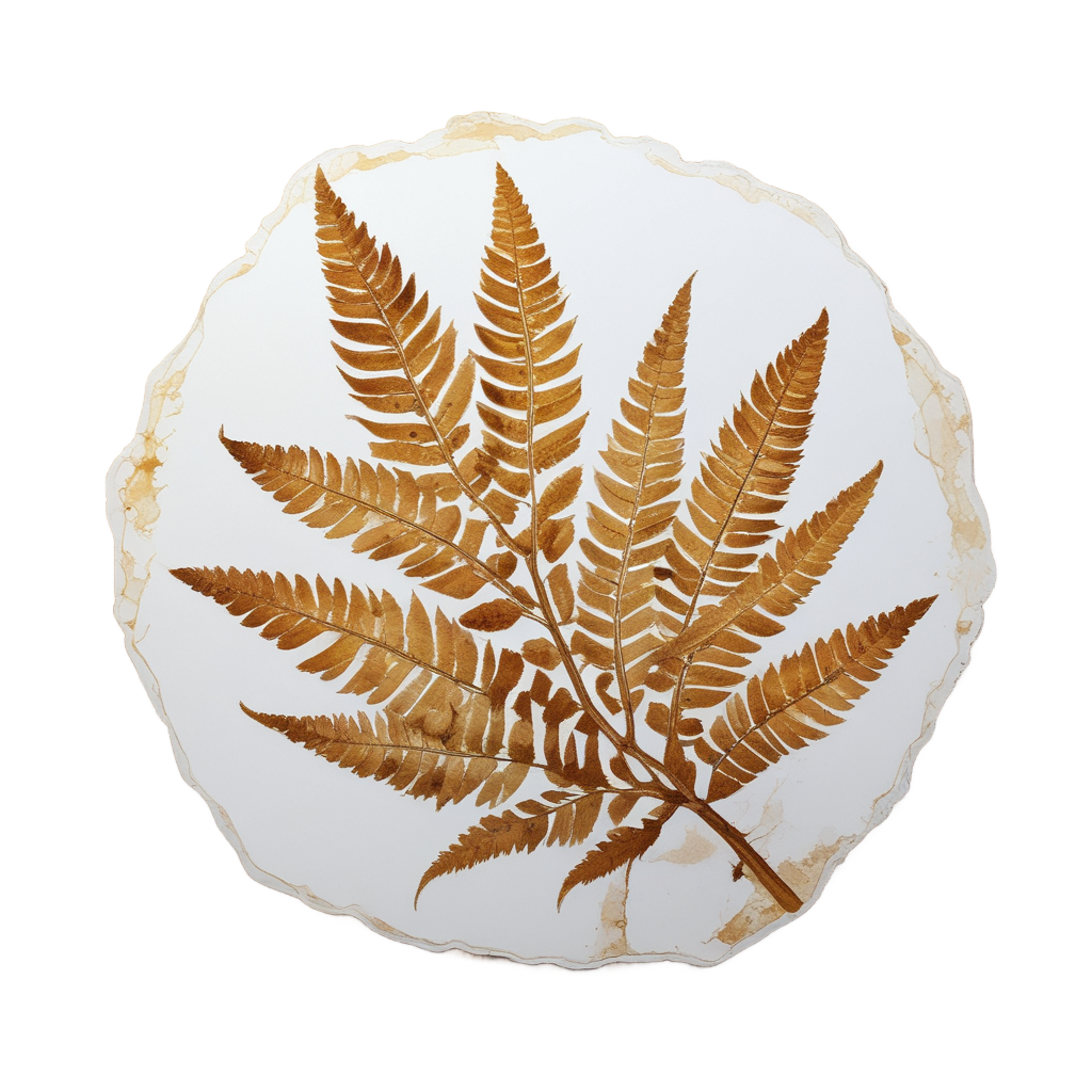 Fossilized Fern Print — pressed flowers stickers