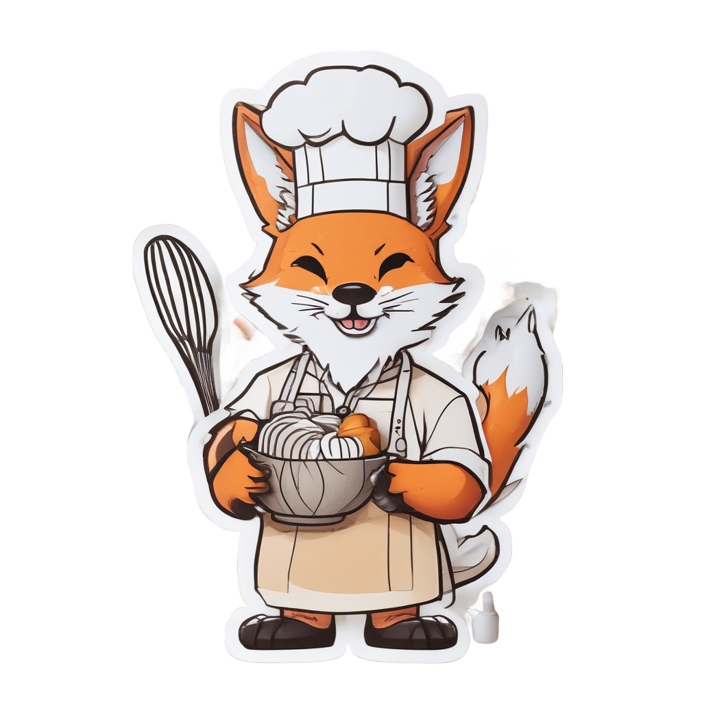 Fox Chef — wildlife stickers