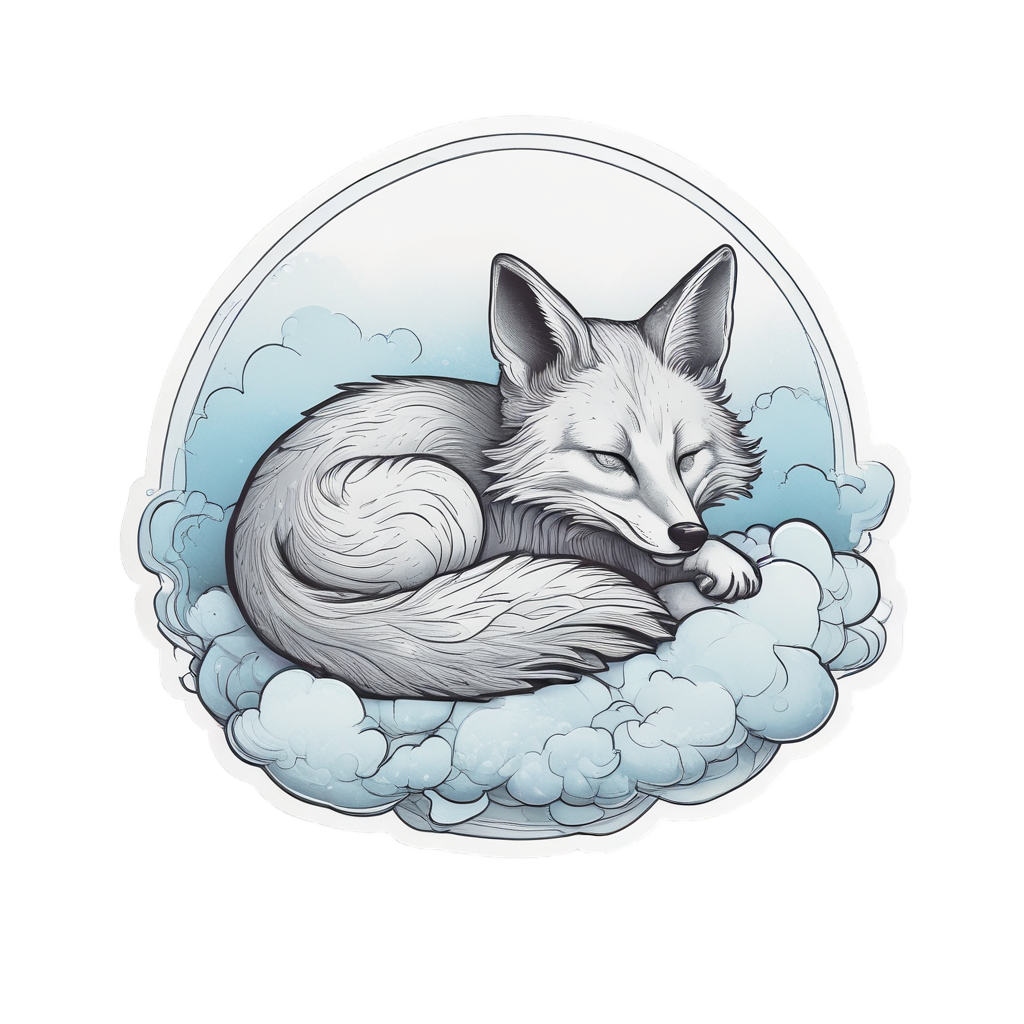 Fox on Cloud Nine — woodland nursery stickers