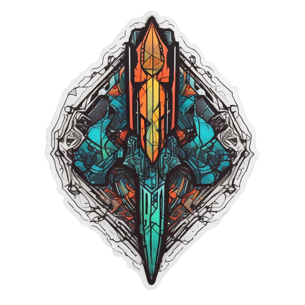 Fractured Dagger Prism Light — geometric stickers