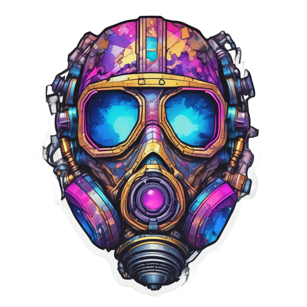 Fractured Kaleidoscope Mask — abstract & patterns stickers