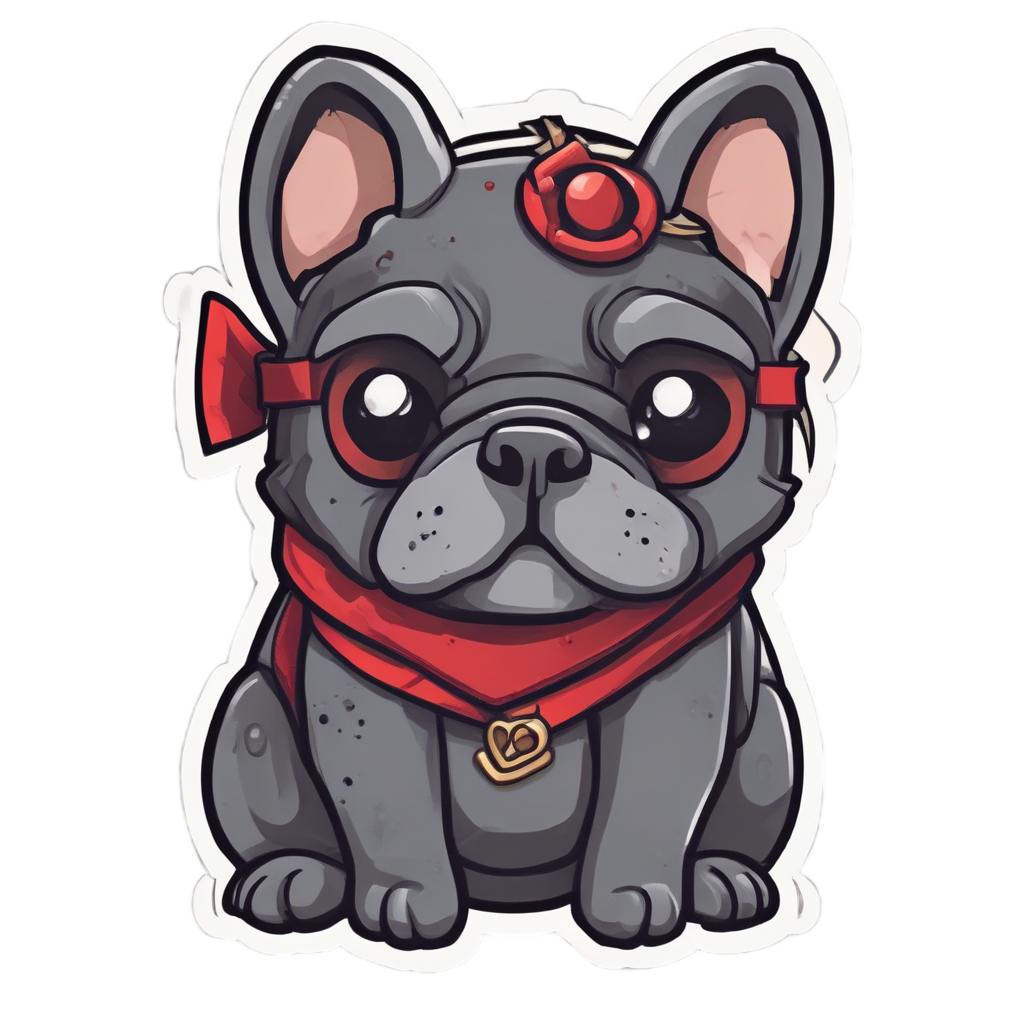 Frenchie Ninja Stealth — dogs stickers