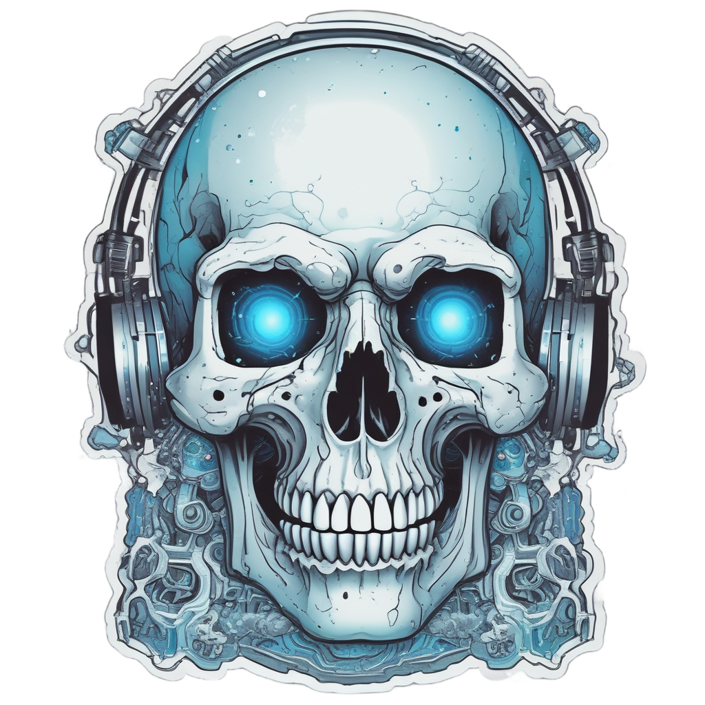 Frostbite Fuel — biker & chrome skull stickers