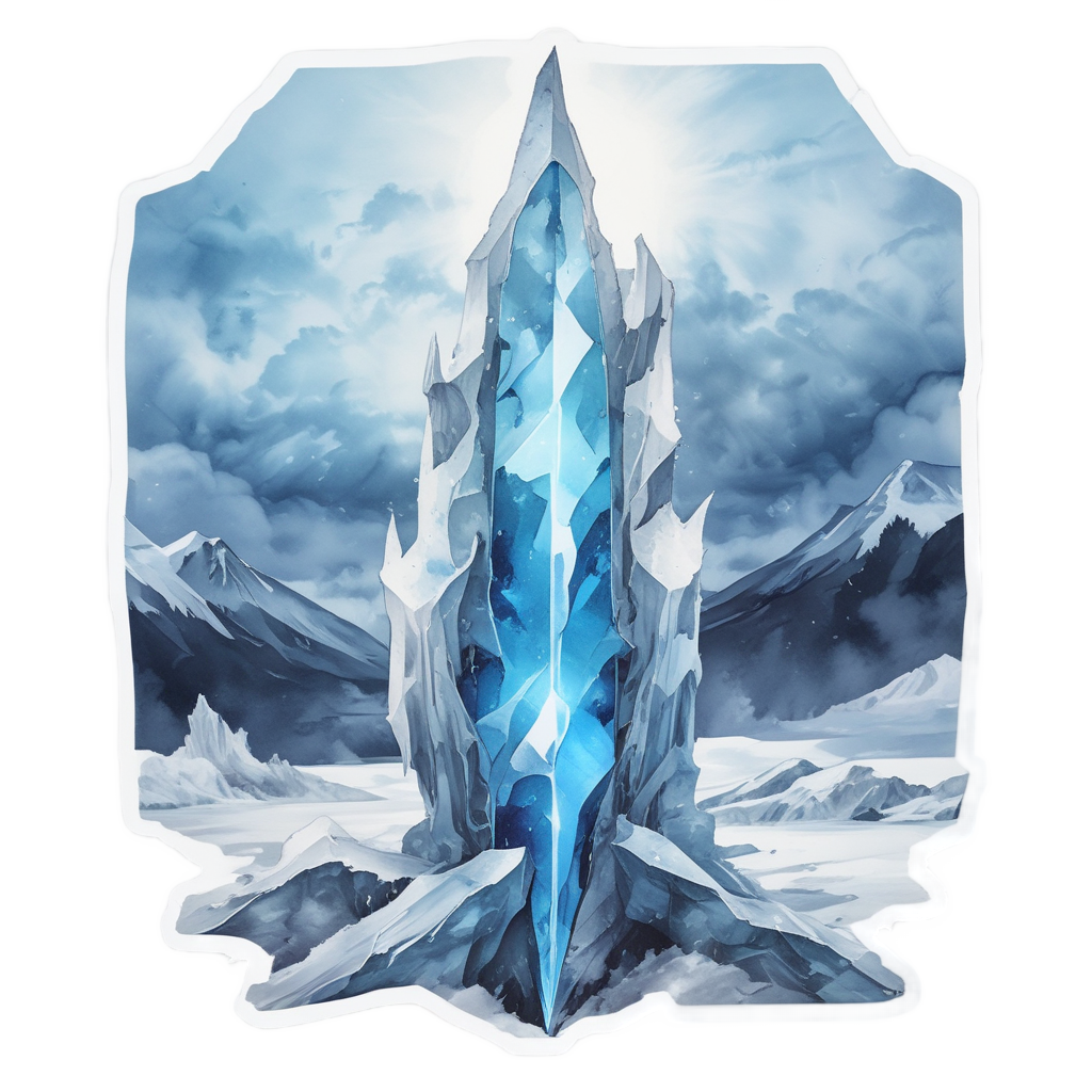Frozen Lightning Crystal — crystals & healing stickers
