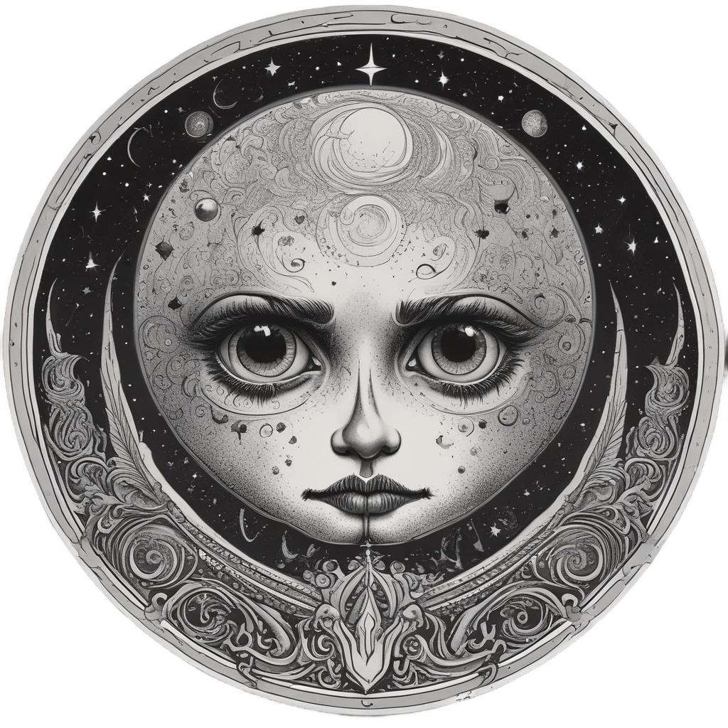 Full Moon Dagger Eye — celestial stickers