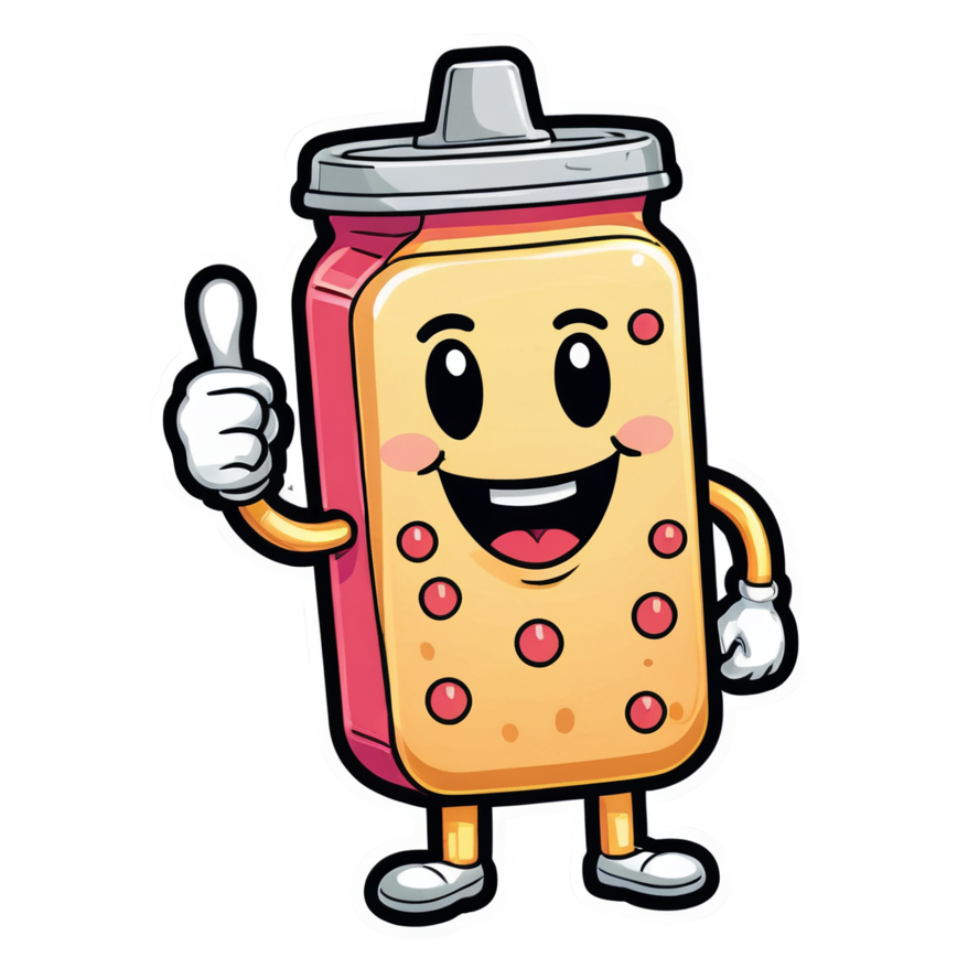 Band-Aid Buddy (neon) — funny & humor stickers