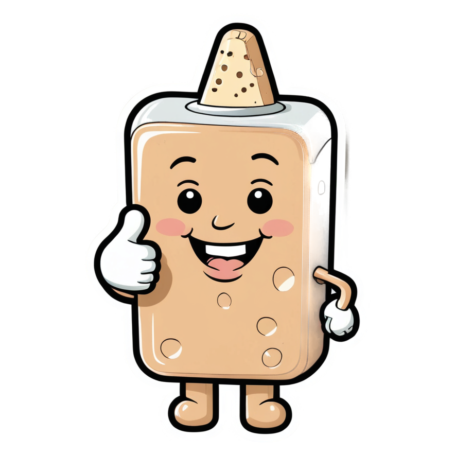 Band-Aid Buddy (retro) — funny & humor stickers