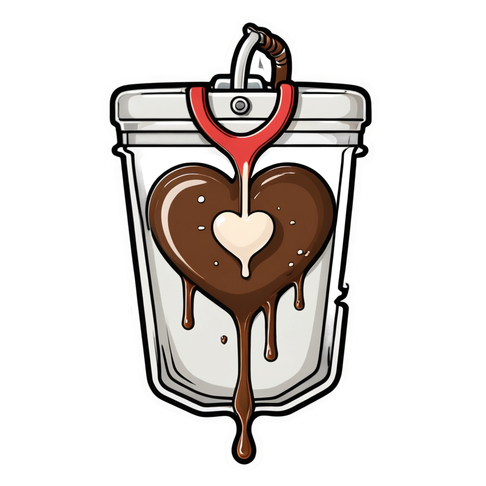 Coffee IV (lineart) — funny & humor stickers