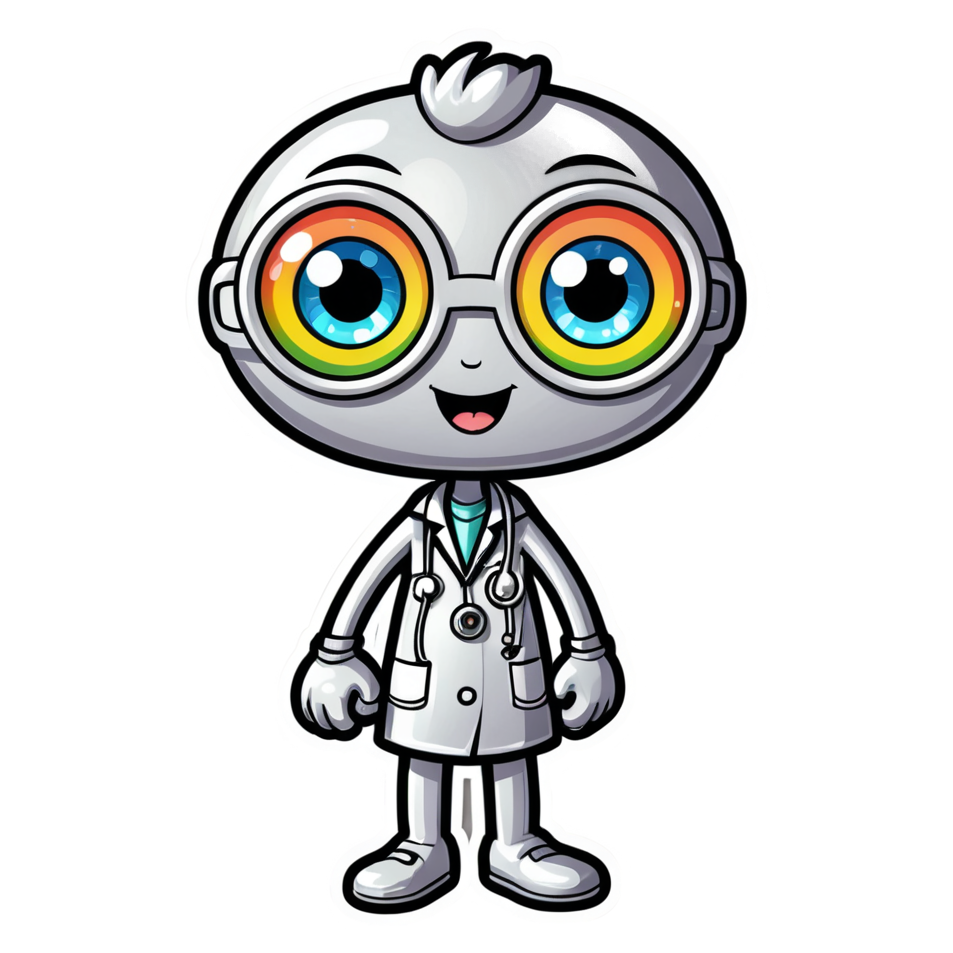 Stethoscope Buddy (holographic) — funny & humor stickers