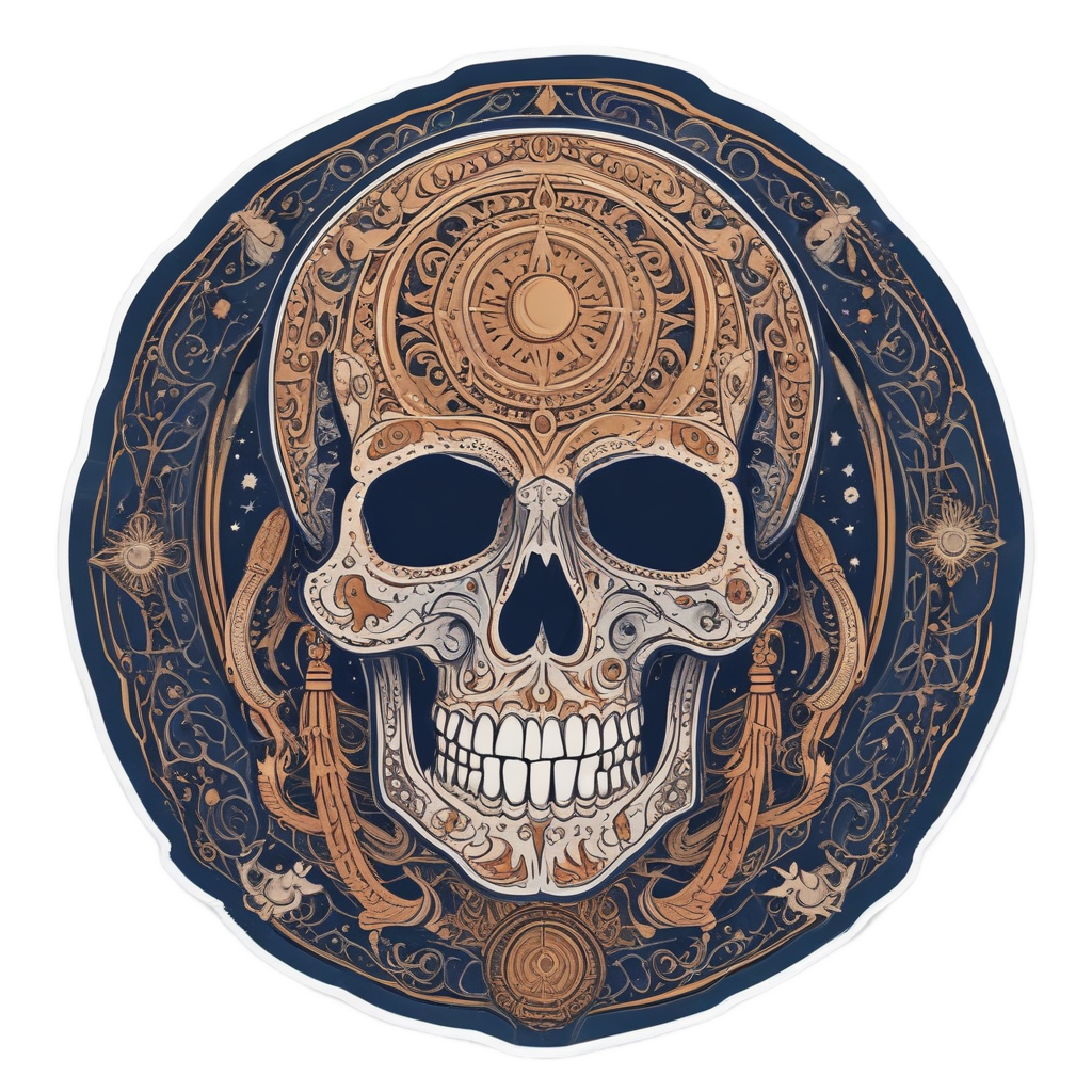 Galactic Arch Weaver — boho skull stickers