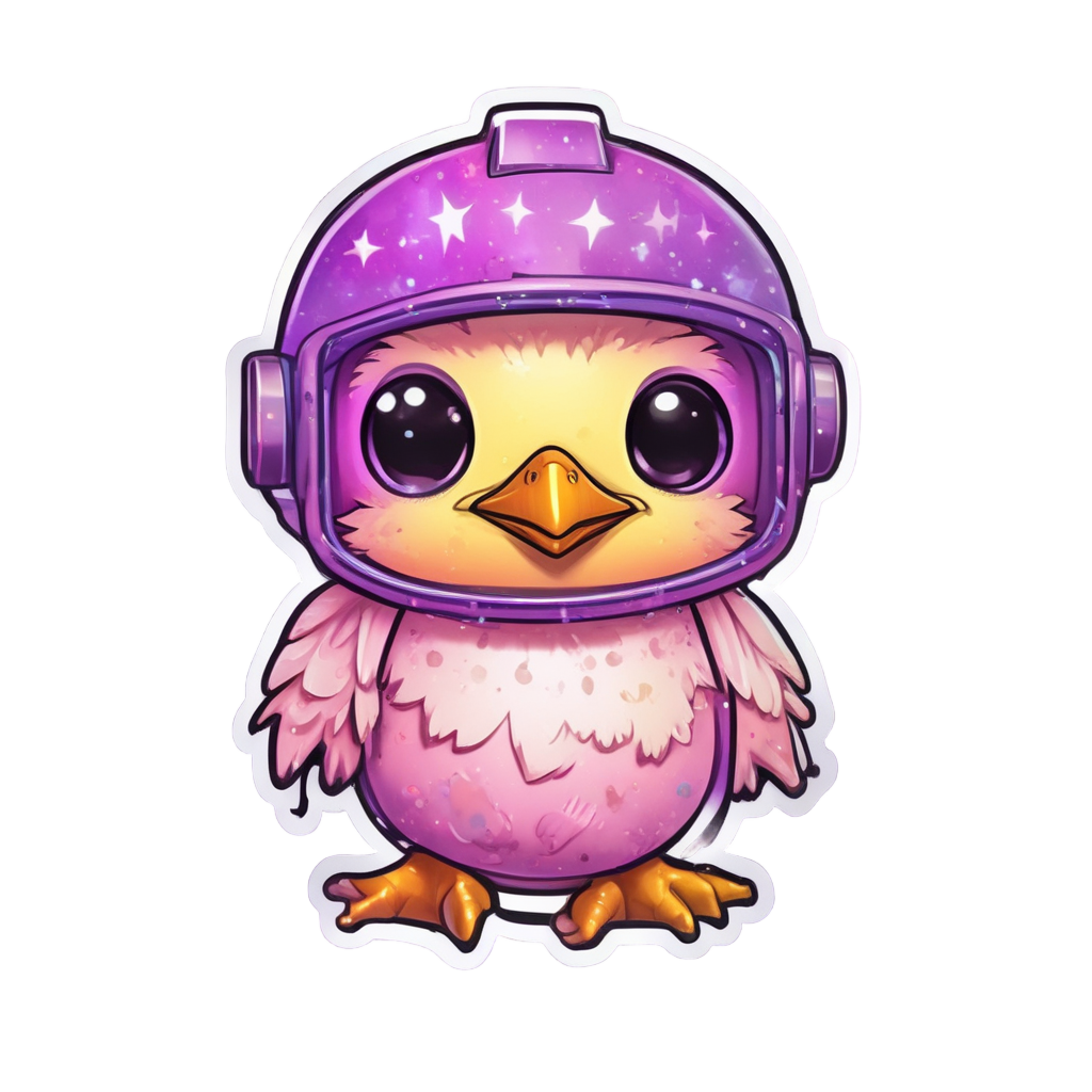 Galactic Chicks Space — farm nursery stickers